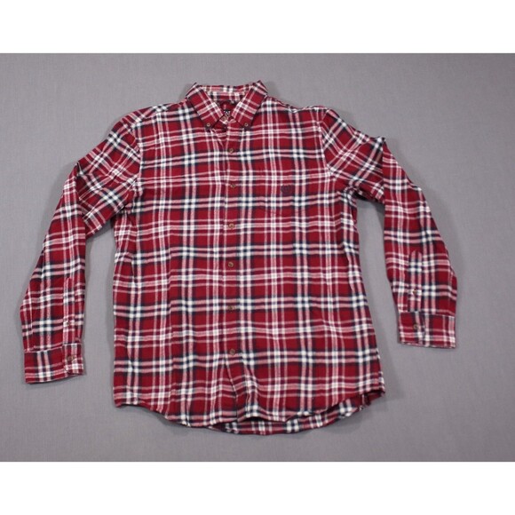 Chaps Other - Chaps Men Performance Flannel Shirt Size Medium  Plaid  Button Down